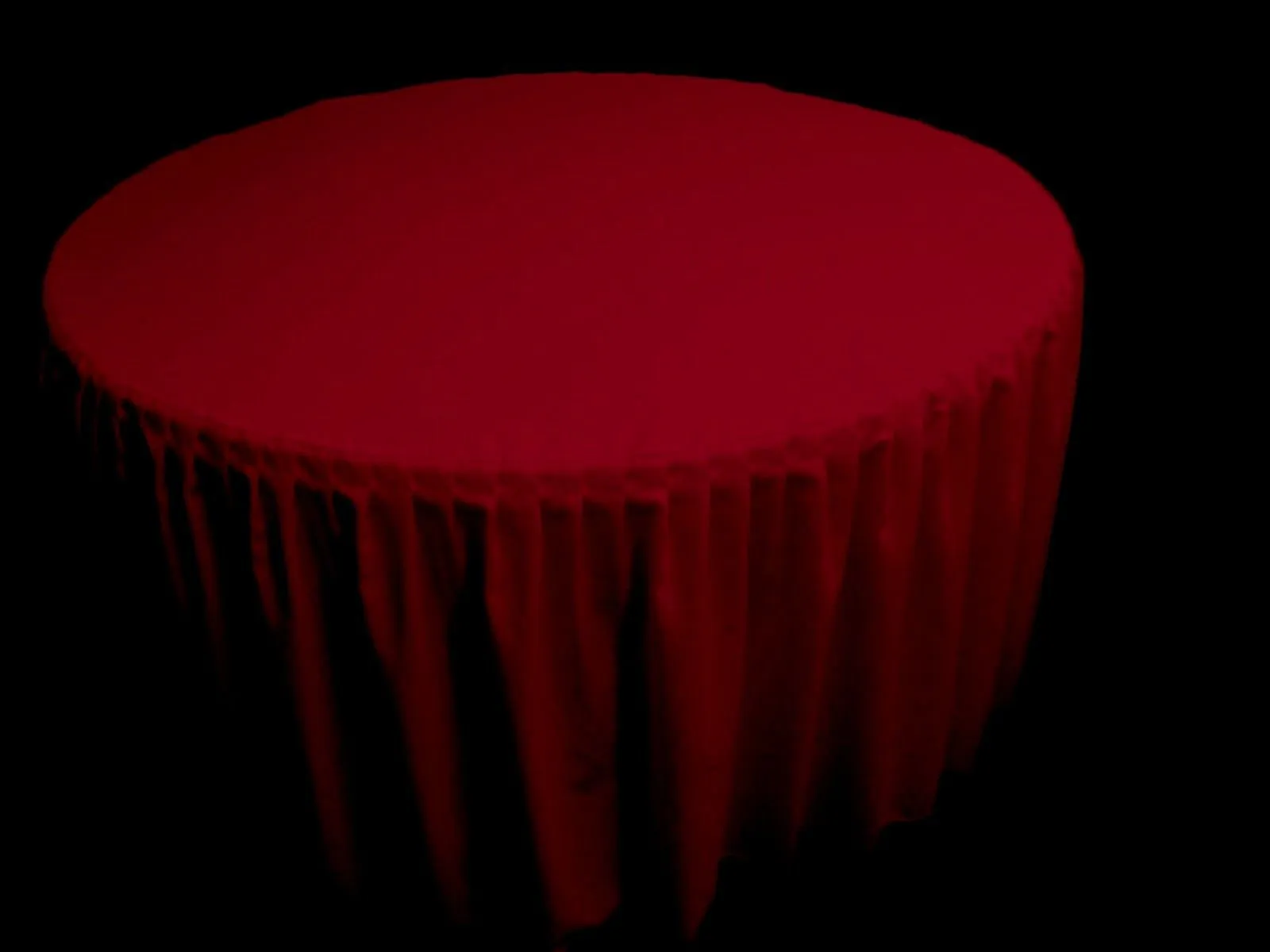 72" Round Pleated Table Cover Skirt Polyester w/ Top Topper tablecloth 18 COLOR"