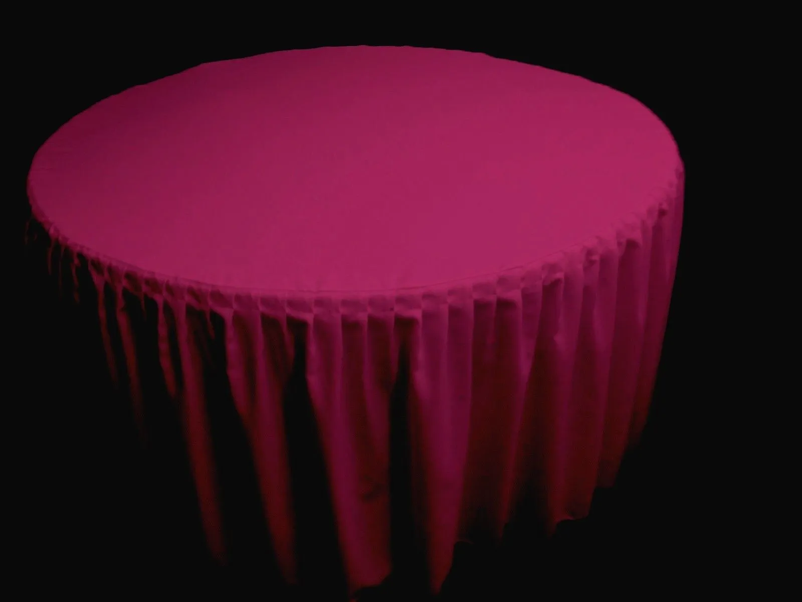 72" Round Pleated Table Cover Skirt Polyester w/ Top Topper tablecloth 18 COLOR"