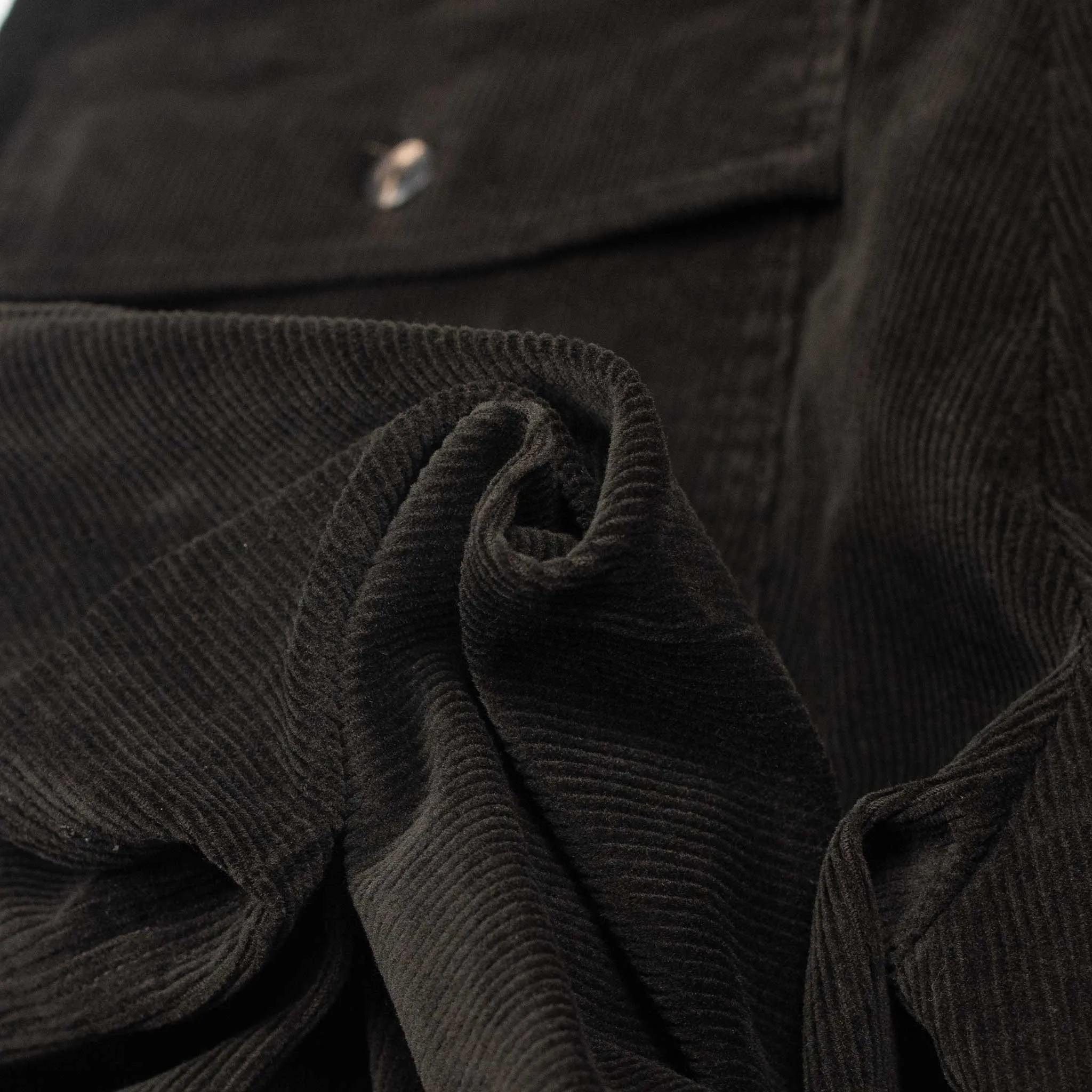 Aartemas fatigue pants in dark brown fine wale cotton corduroy