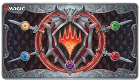 Adventures in the Forgotten Realms Stylized Planeswalker Symbol White Stitched Standard Gaming Playmat for Magic: The Gathering