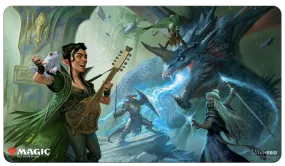 Adventures in the Forgotten Realms The Party Fighting Blue Dragon Standard Gaming Playmat for Magic: The Gathering