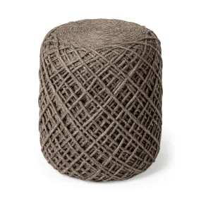 Allium Pouf Dark Brown Wool