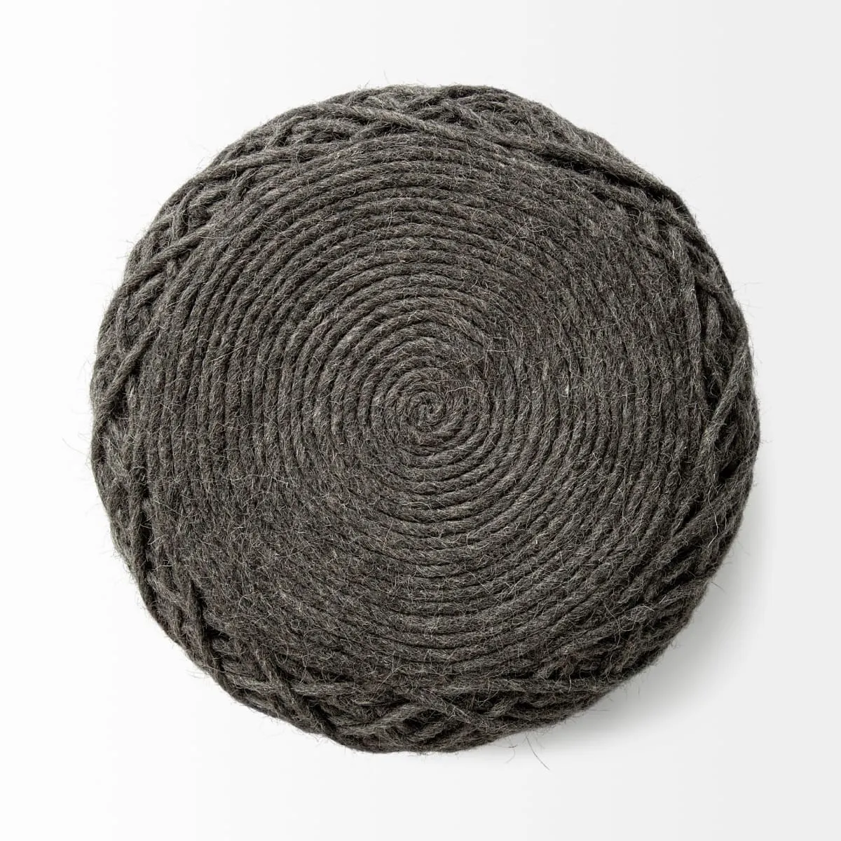 Allium Pouf Gray Wool & Polyester