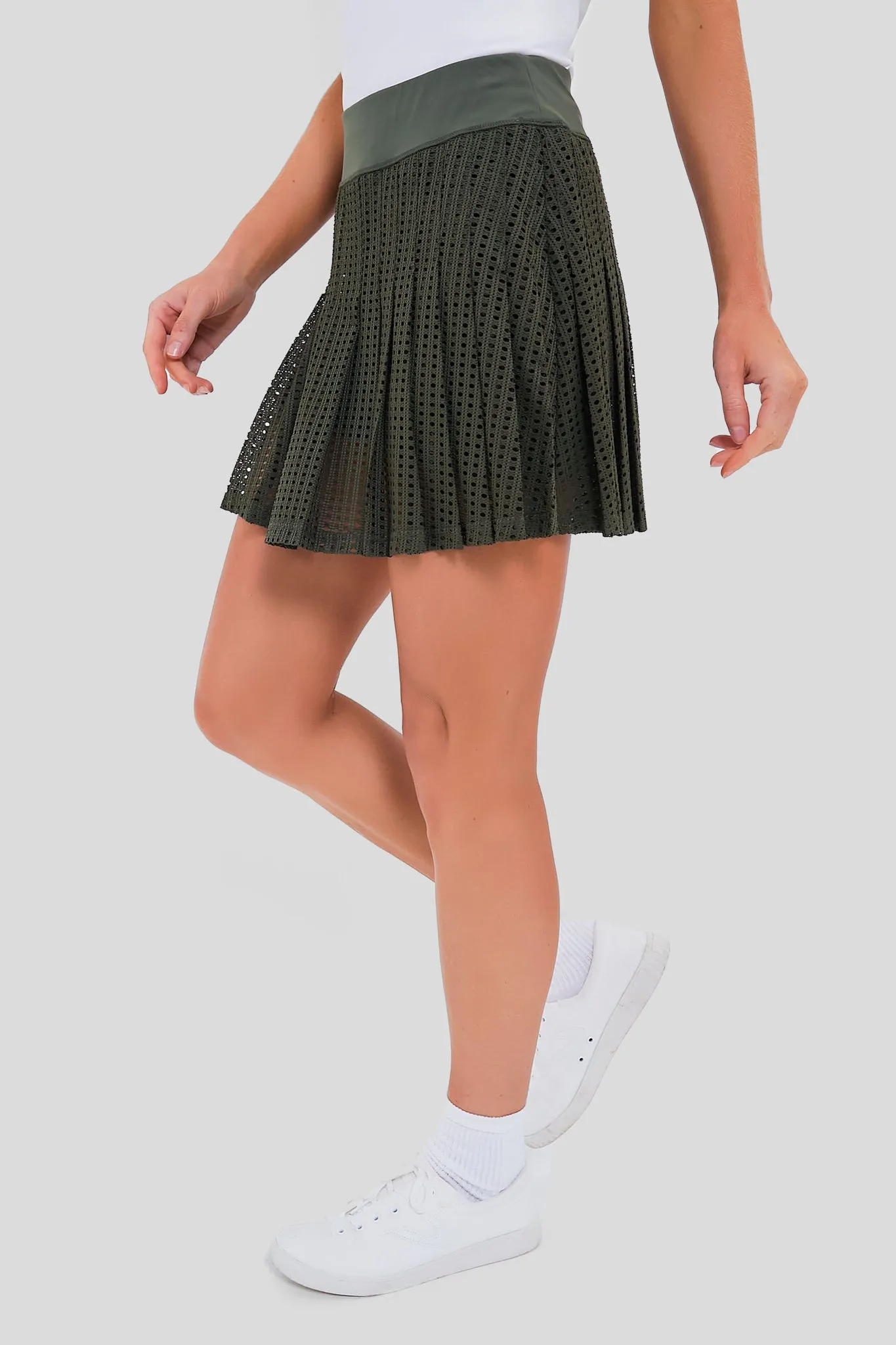 Army Green Cane 15 Inch Williams Tennis Skirt