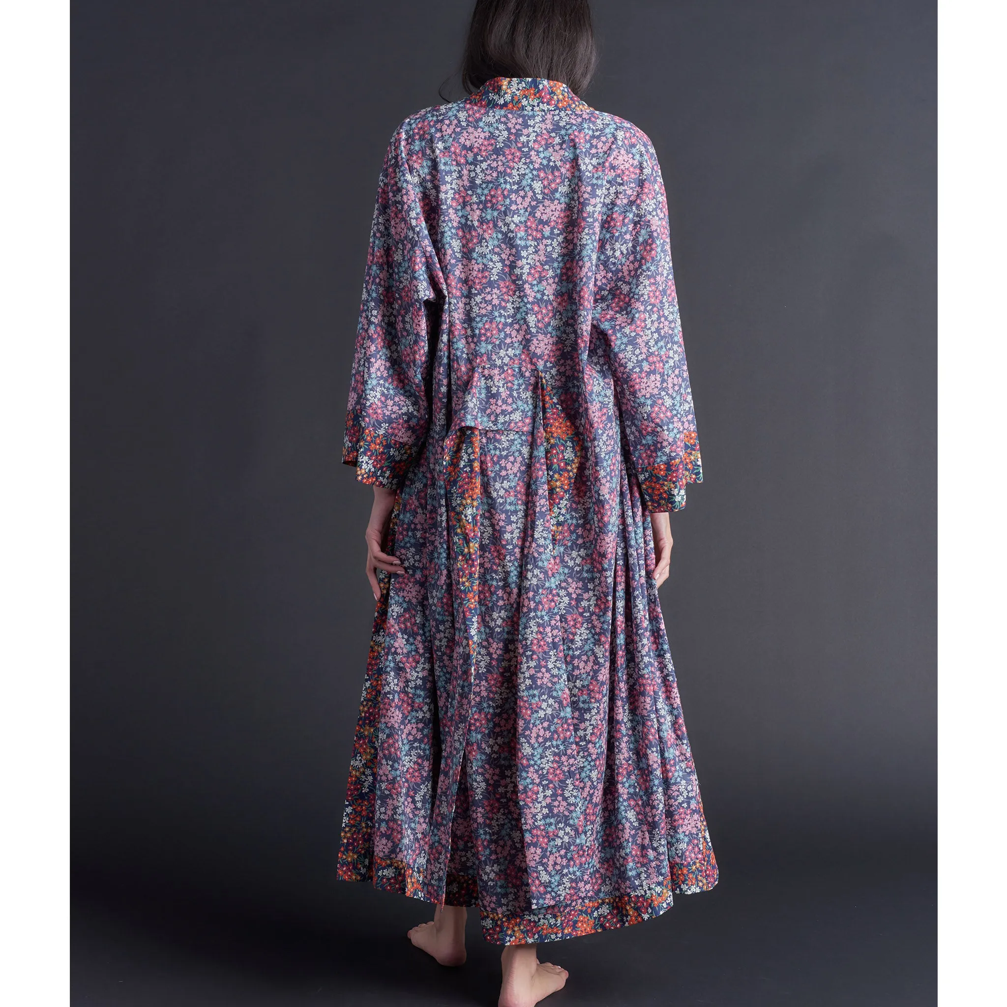 Asteria Kimono Robe in Sea Blossom Liberty of London Print Cotton Lawn