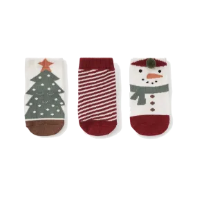 BABY CHRISTMAS SOCKS - 3 PACK