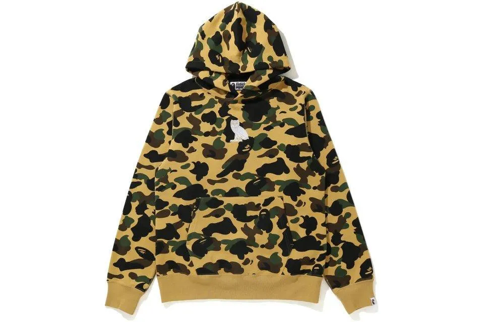 Bape x OVO 1st Camo Pullover Hoodie Yellow