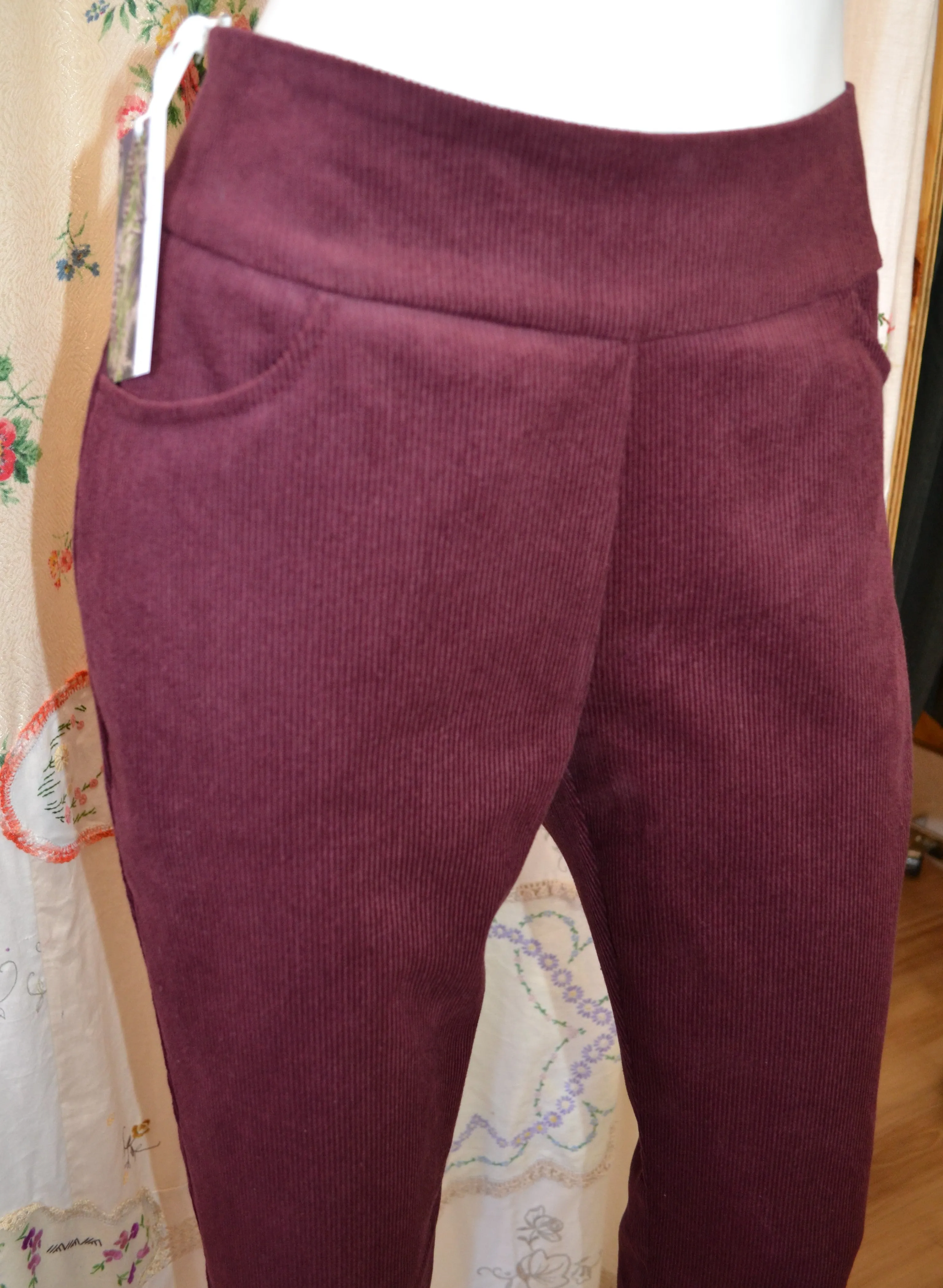 Berserk Burgundy Corduroy  Cigarette Pant