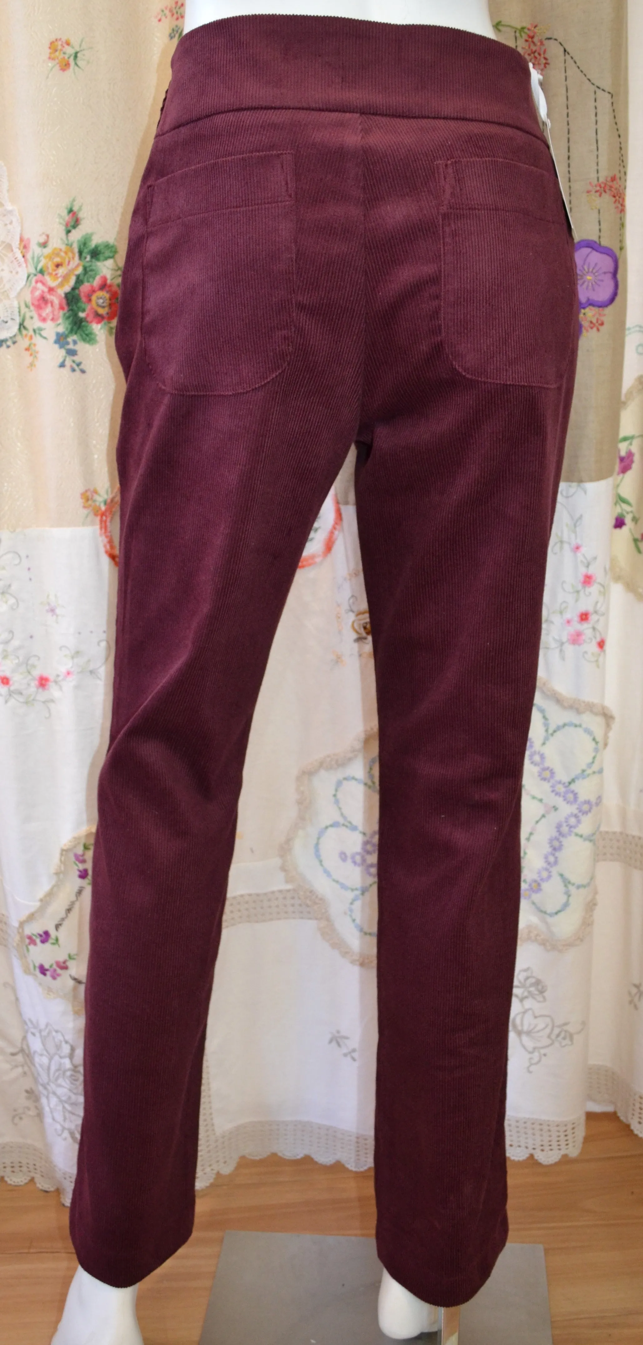 Berserk Burgundy Corduroy  Cigarette Pant