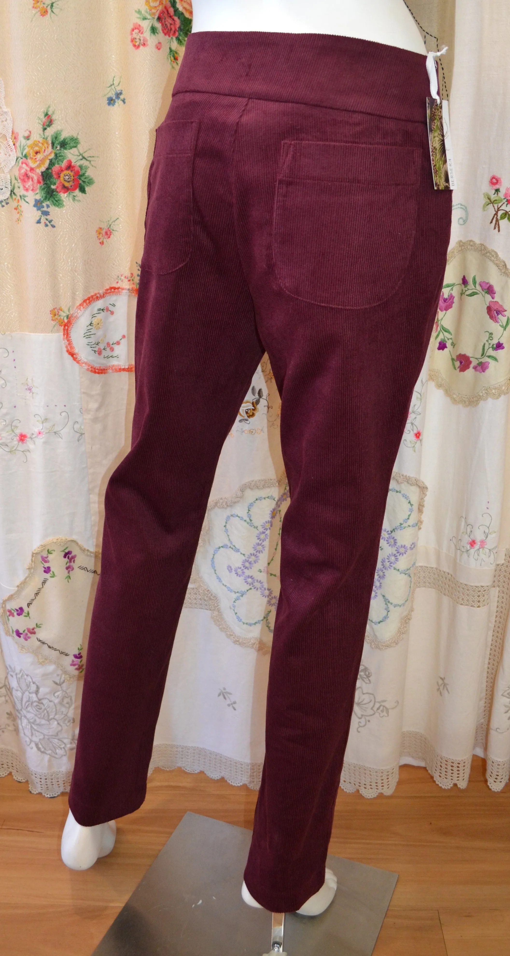 Berserk Burgundy Corduroy  Cigarette Pant