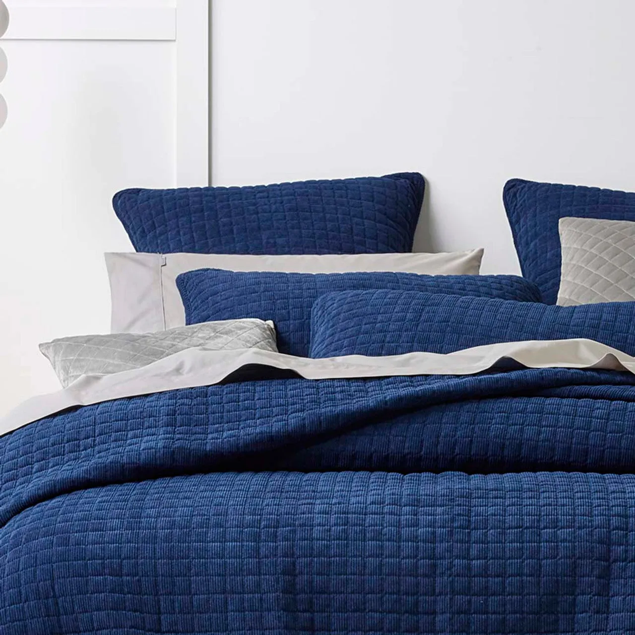 Bianca Turin Indigo Coverlet Set Navy