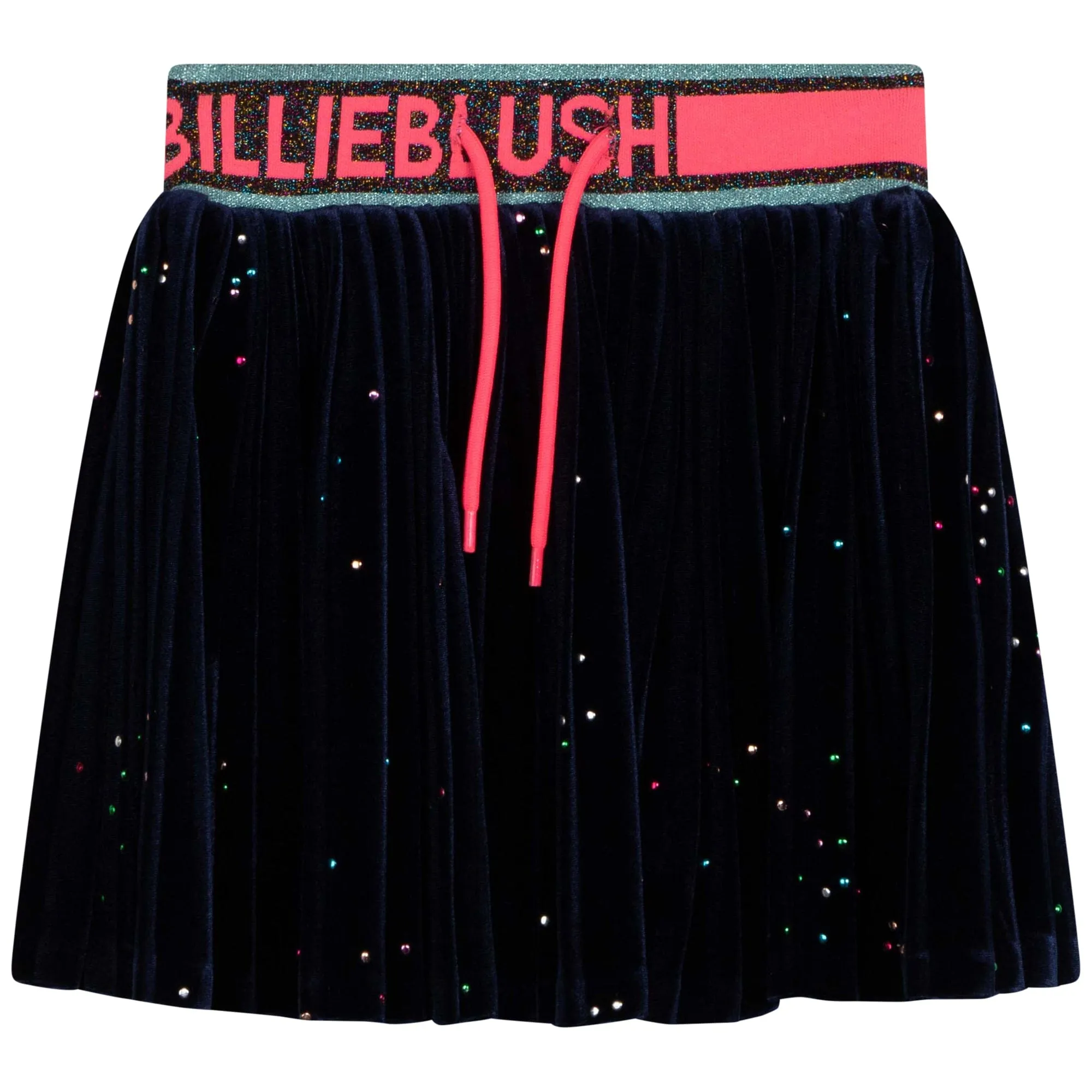 BILLIEBLUSH - Velvet Pleated Skirt Set - Navy