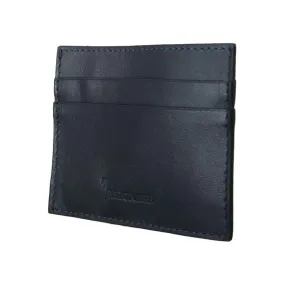 Billionaire Italian Couture Opulent Blue Leather Men's Wallet