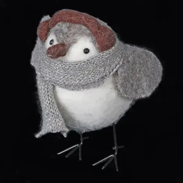 Bird With Ear Muffs Decoration