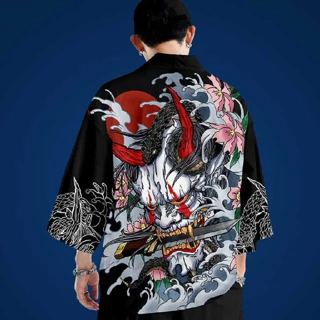 Black Oni Kimono Cardigan