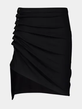 Black Pleated Mini Skirt