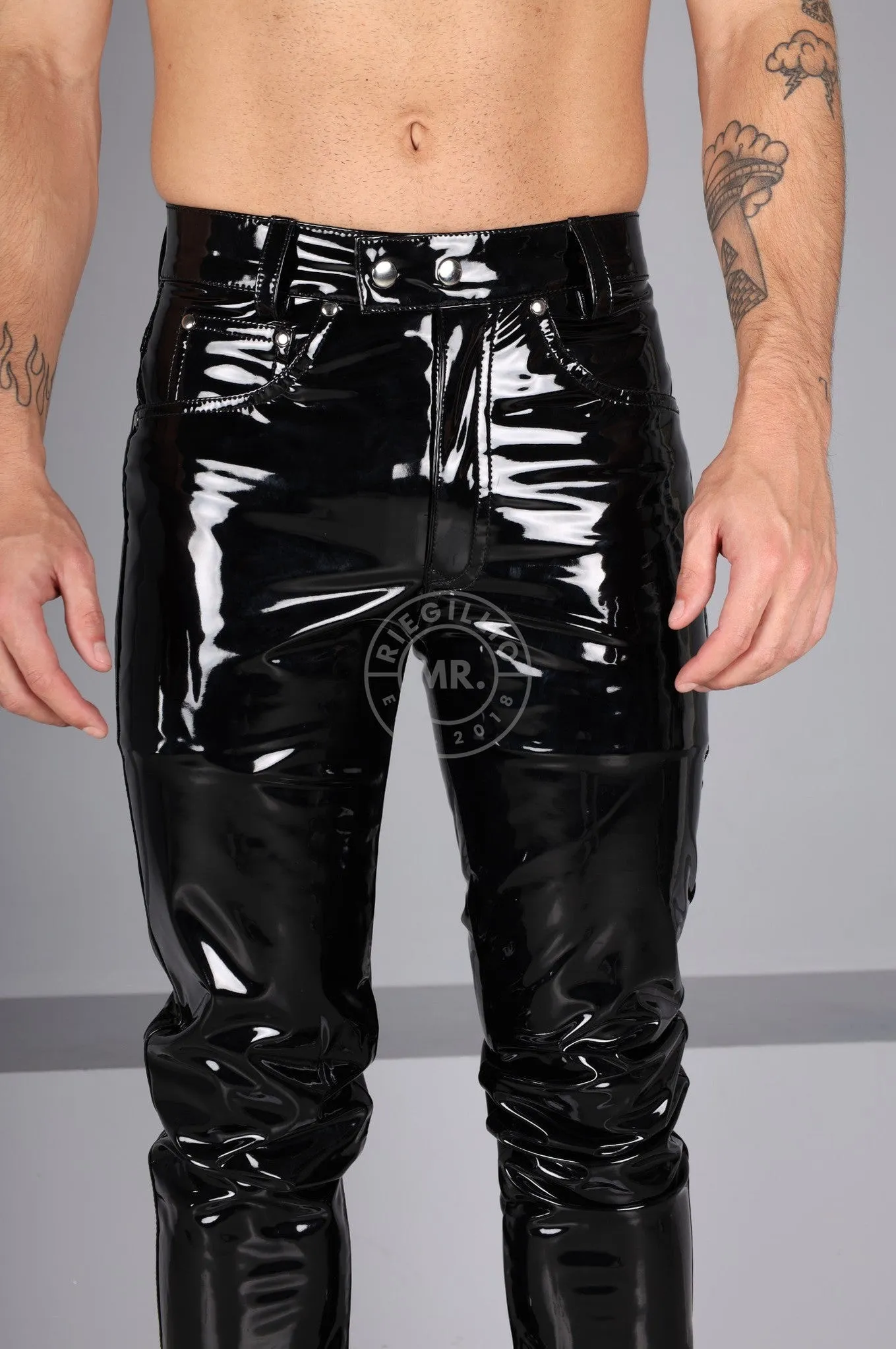 Black PVC Pants