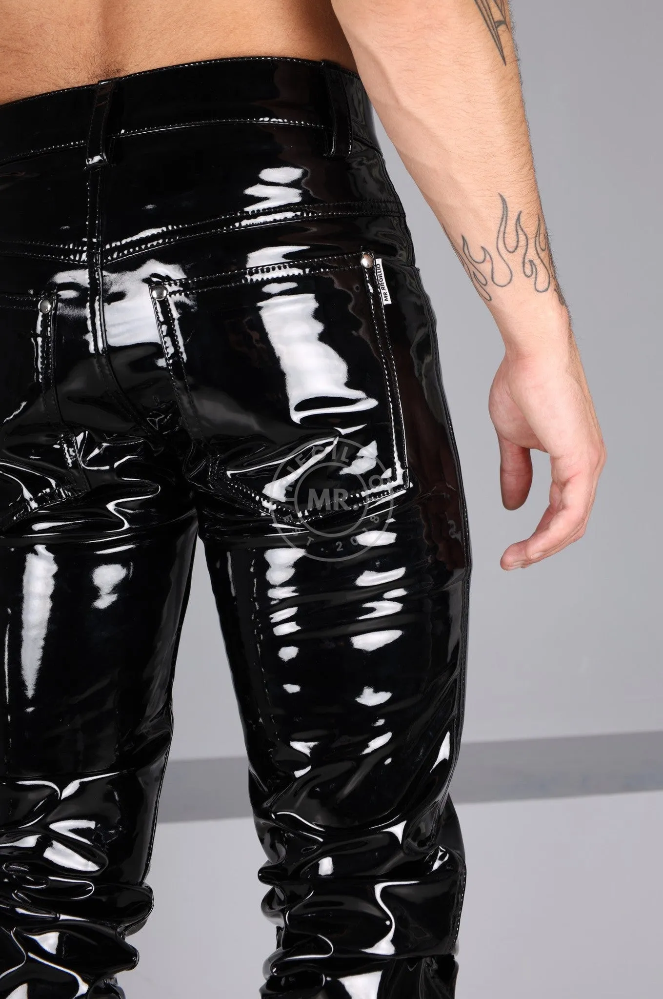 Black PVC Pants