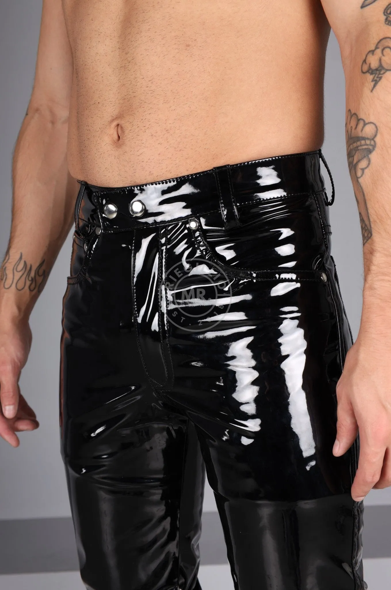 Black PVC Pants