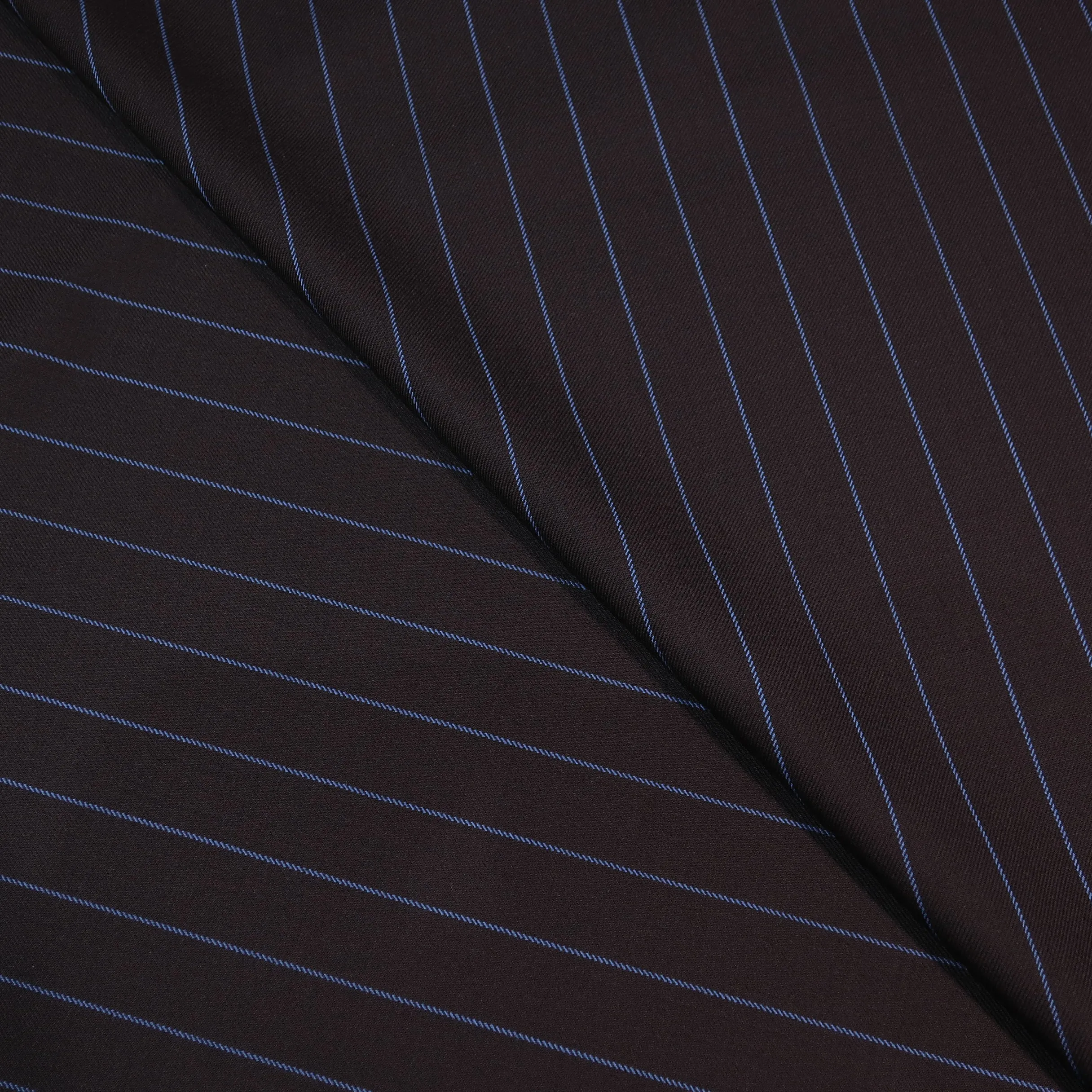 Black with Blue Chalk Stripes Sony River Holland & Sherry Fabric