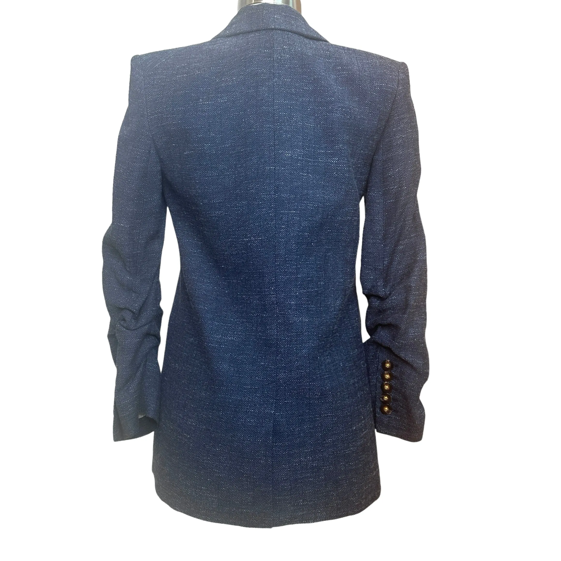 Blue Linen Blazer & Pants Set - 0