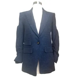 Blue Linen Blazer & Pants Set - 0