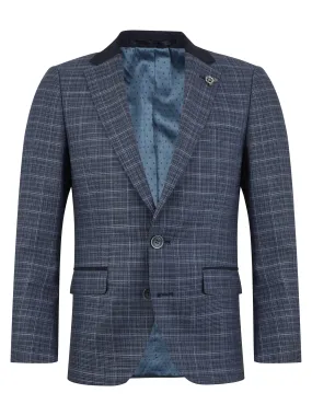 Blue/Navy Check Tivoli Jacket (Mix & Match) - 1880 Club