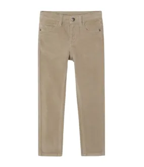 Boy's Corduroy Slim Fit Pants- Walnut