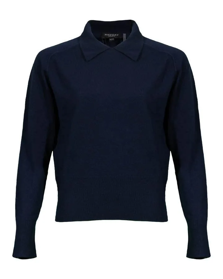 Cashmere Point Collar Pullover