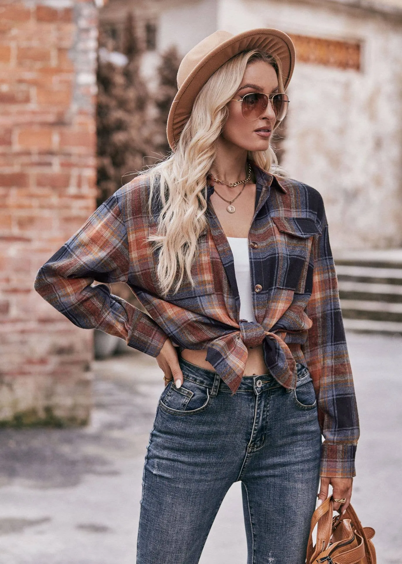 Coffee Plaid Flannel