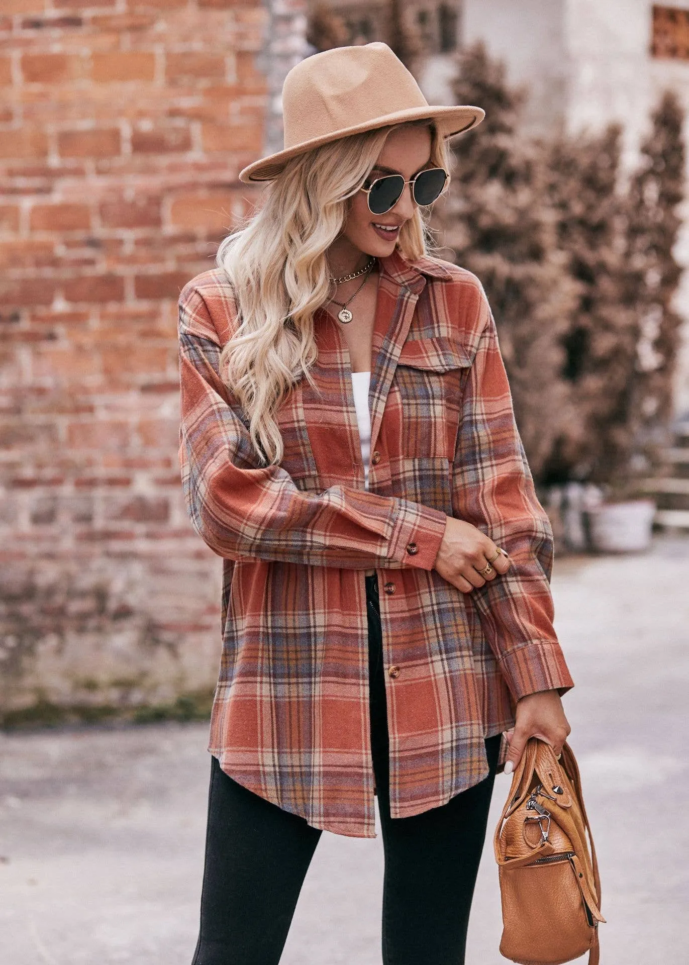 Coffee Plaid Flannel