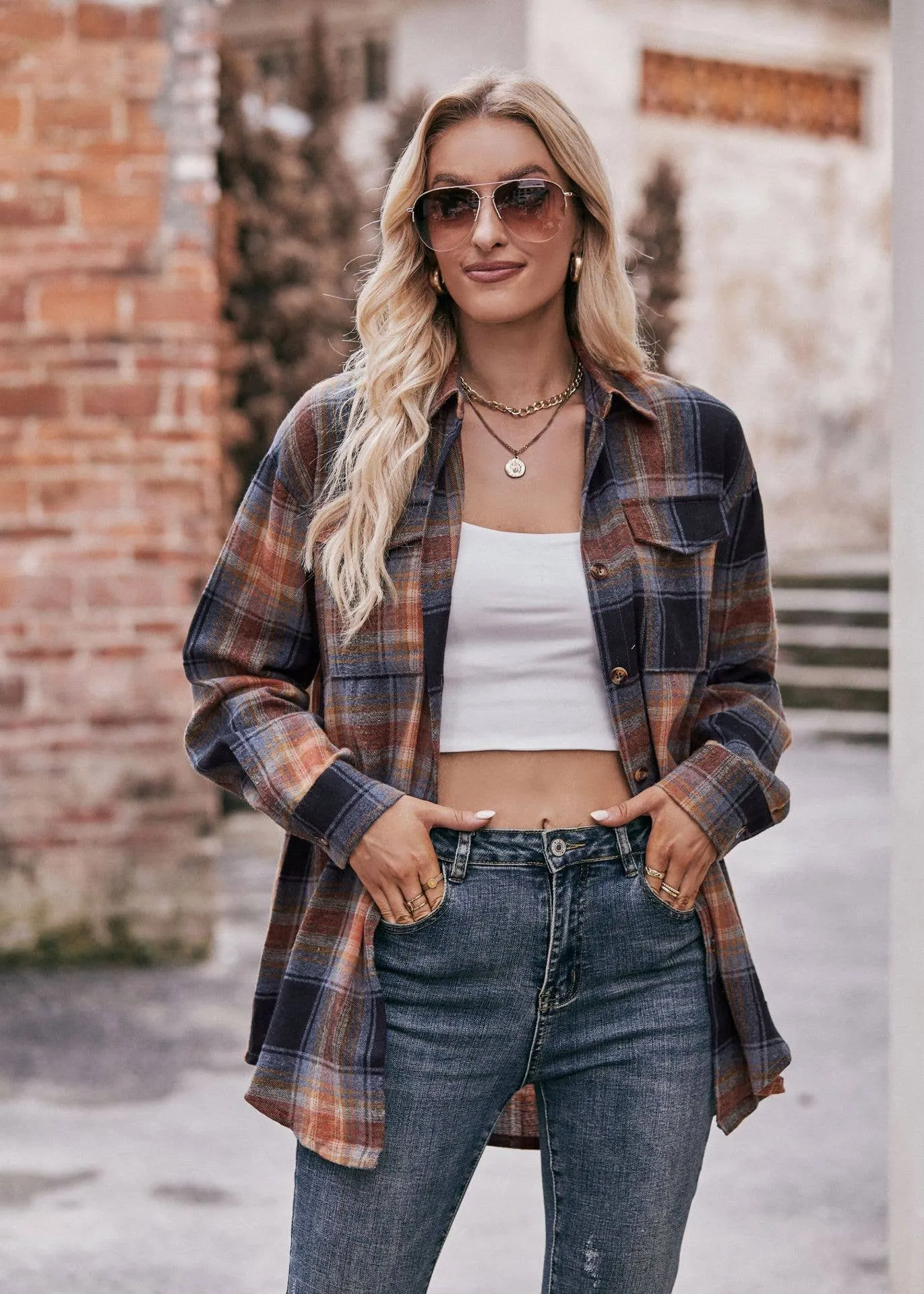 Coffee Plaid Flannel