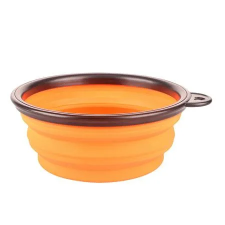 Collapsible Dog Bowls for Large & Med Dogs, Dishwasher Safe BPA FREE Food Grade Silicone, Portable Foldable Travel Bowls for Journeys & Hikes