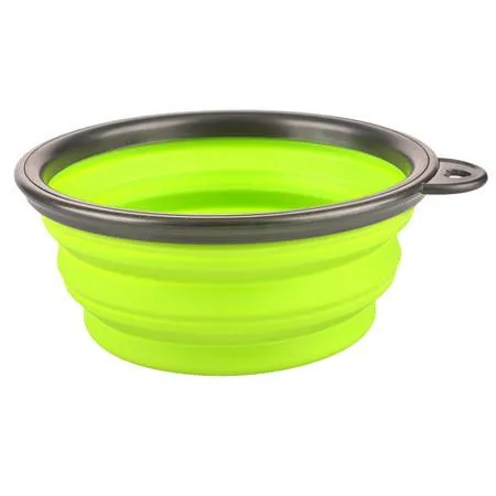 Collapsible Dog Bowls for Large & Med Dogs, Dishwasher Safe BPA FREE Food Grade Silicone, Portable Foldable Travel Bowls for Journeys & Hikes