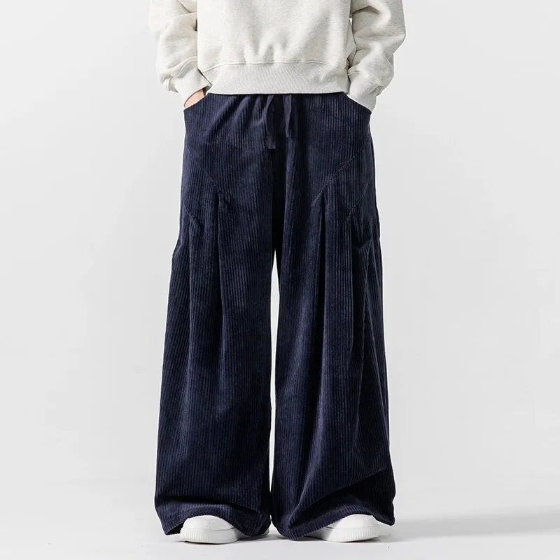 Corduroy Casual Thick Straight Wide-leg Pants