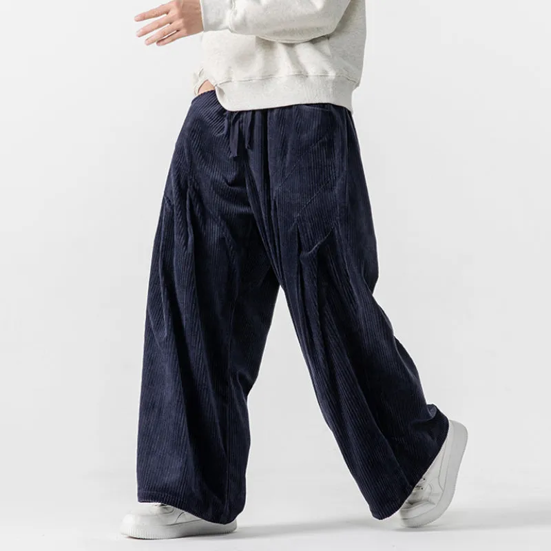 Corduroy Casual Thick Straight Wide-leg Pants