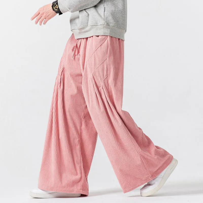 Corduroy Casual Thick Straight Wide-leg Pants