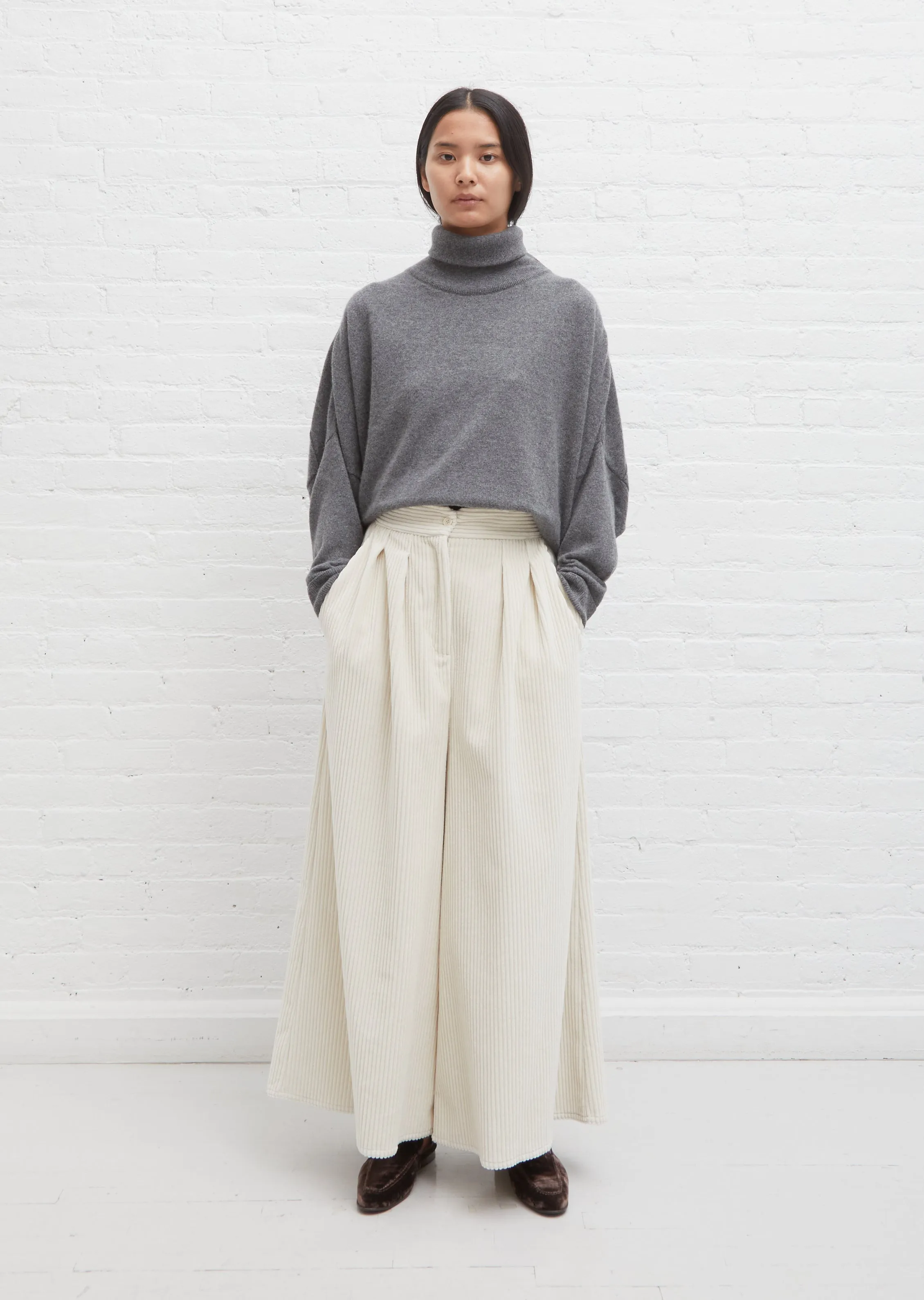 Corduroy High Waist Pants