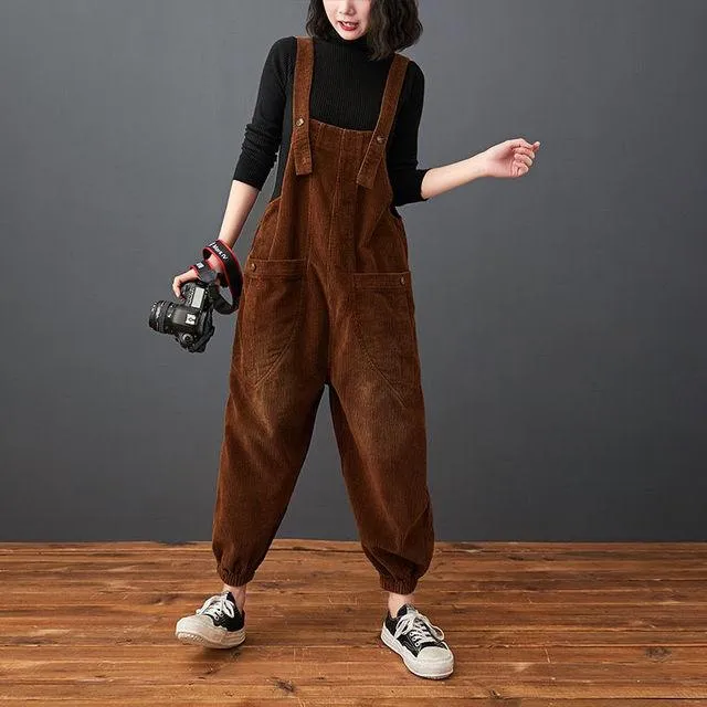 Corduroy Pockets Jumpsuit