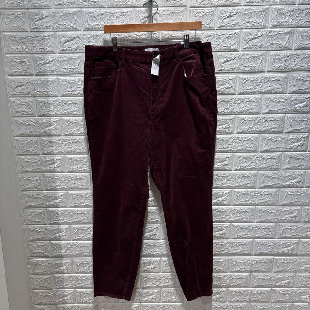 Corduroy Skinny High Rise Curvy Fit Pants NWT