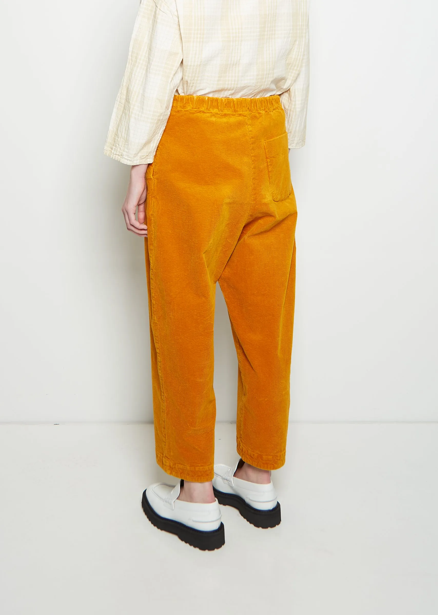 Cotton Corduroy Pants — Orange