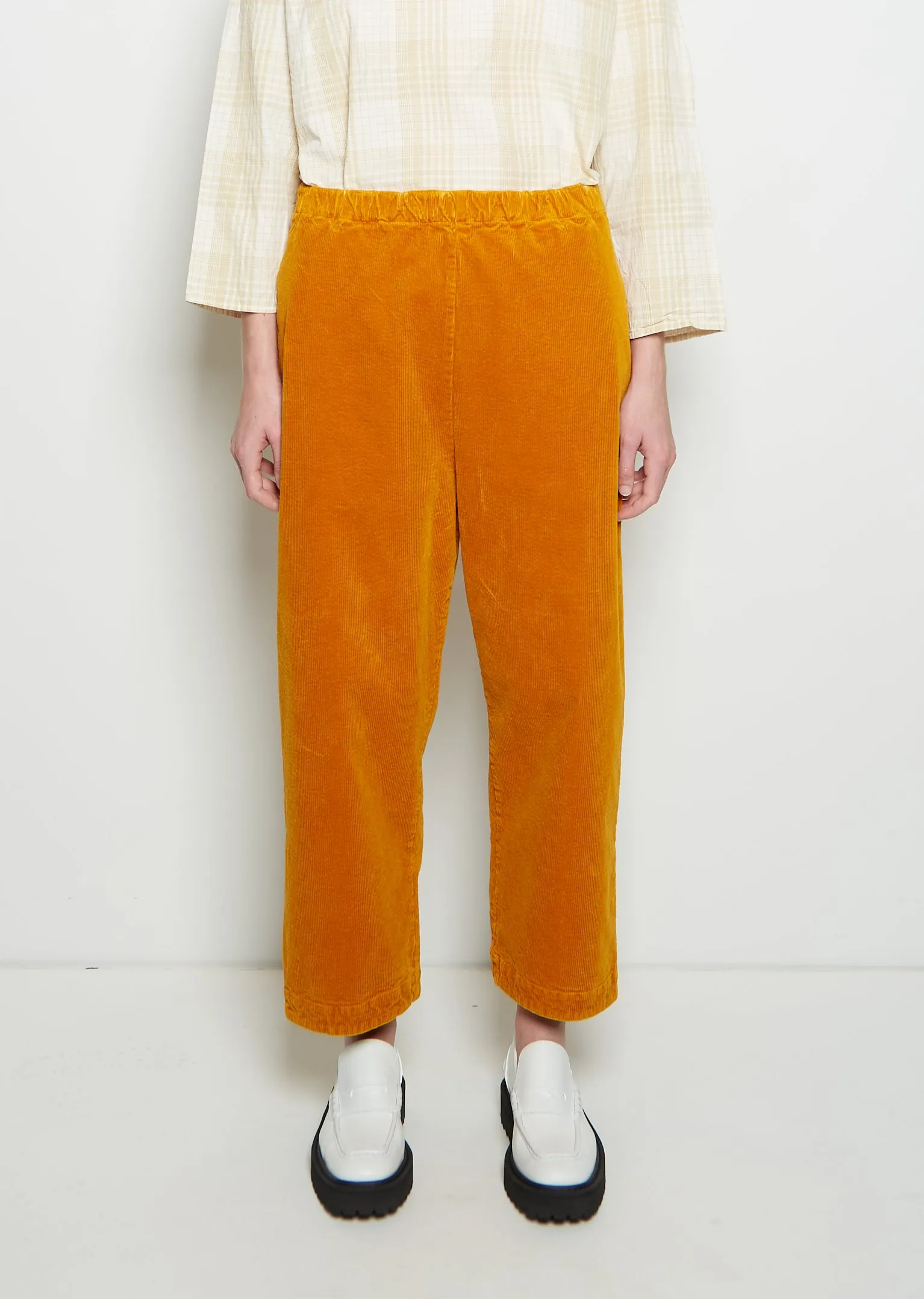 Cotton Corduroy Pants — Orange