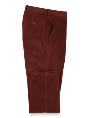 Cotton Stretch Corduroy Pants - Burgundy