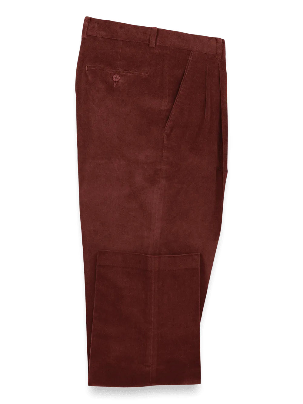 Cotton Stretch Corduroy Pants - Burgundy