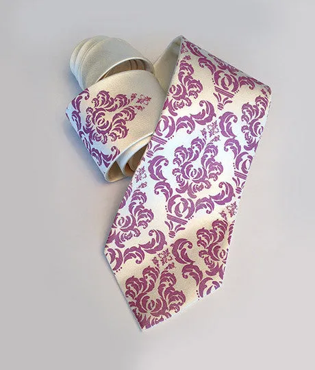 Damask Print Necktie