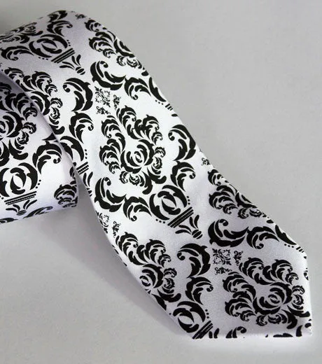 Damask Print Necktie