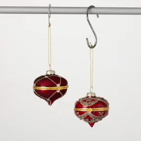 Dark Red Box Ornament Set