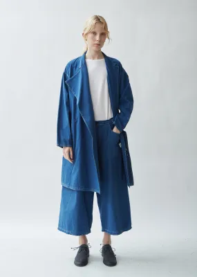 Denim Asymmetrical Box Pocket Coat