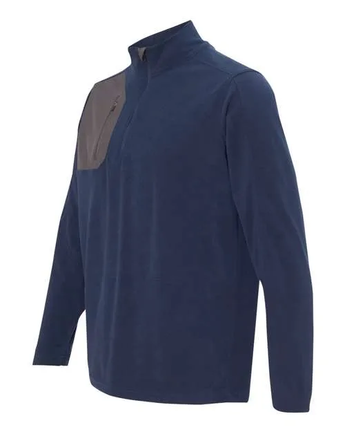 DRI DUCK Men's Interval DDX Quarter-Zip Nano Fleece Nylon Pullover