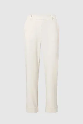 Elastic Waist Trouser in Chalk White